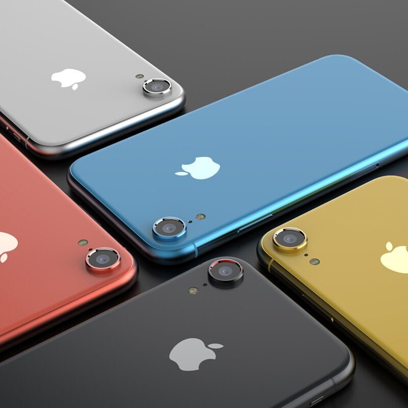 Back Camera Lens Screen Protector for iPhone XR 6D Tempered Glass Film + Metal Rear Lens Protection Ring Case Cover Accessories