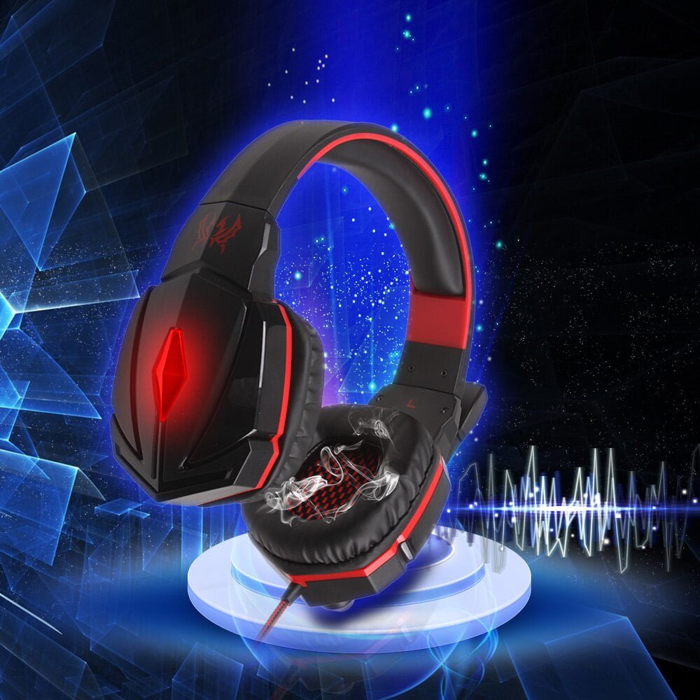KOTION EACH Gaming Headset game Headphones Deep Bass Stereo Earphone with LED light Microphone mic for PC Laptop PS4 Xbox KOTION EACH Gaming Headset game Headphones Deep Bass Stereo Earphone with LED light Microphone mic for PC Laptop PS4 Xbox