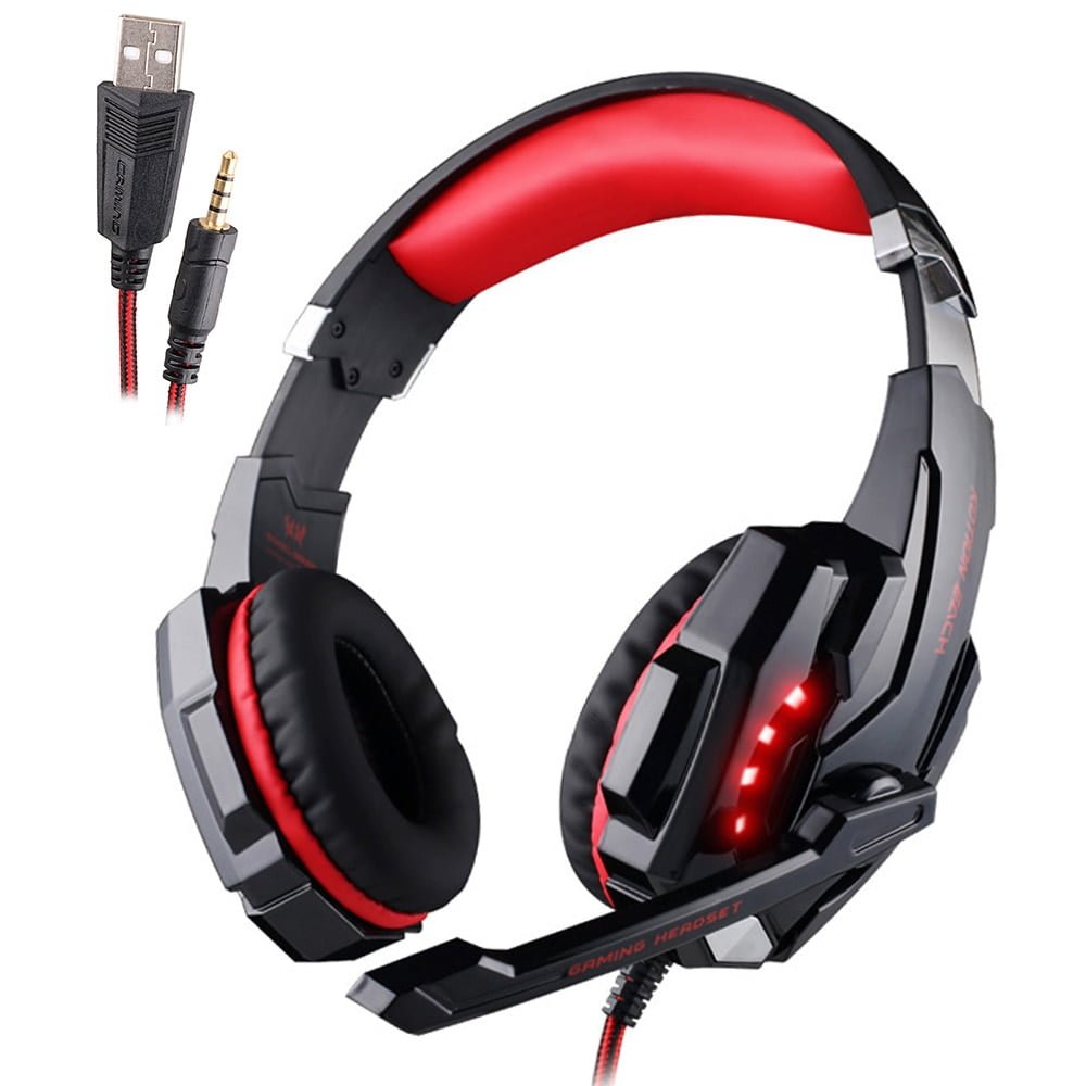 KOTION EACH Gaming Headset game Headphones Deep Bass Stereo Earphone with LED light Microphone mic for PC Laptop PS4 Xbox KOTION EACH Gaming Headset game Headphones Deep Bass Stereo Earphone with LED light Microphone mic for PC Laptop PS4 Xbox