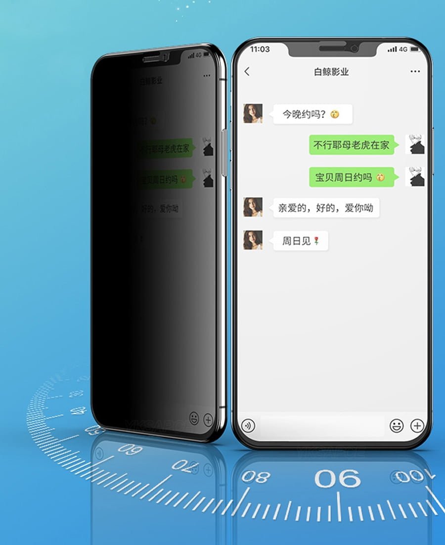 Best Privacy 9H Tempered Glass For iPhone X XR XS 11 12 Mini Pro Max 6 6S 7 8 Plus SE 2020 Anti Spy Glare Peep Screen Protector