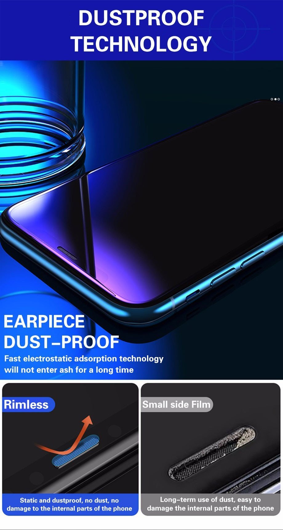 3PCS Full Cover Tempered Glass On the For iPhone 7 8 6 6s Plus X Screen Protector On iPhone X XR XS MAX SE 5 5s 11 12 Pro Glass