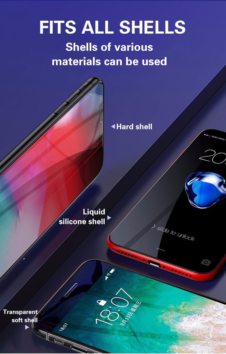 3PCS Full Cover Tempered Glass On the For iPhone 7 8 6 6s Plus X Screen Protector On iPhone X XR XS MAX SE 5 5s 11 12 Pro Glass