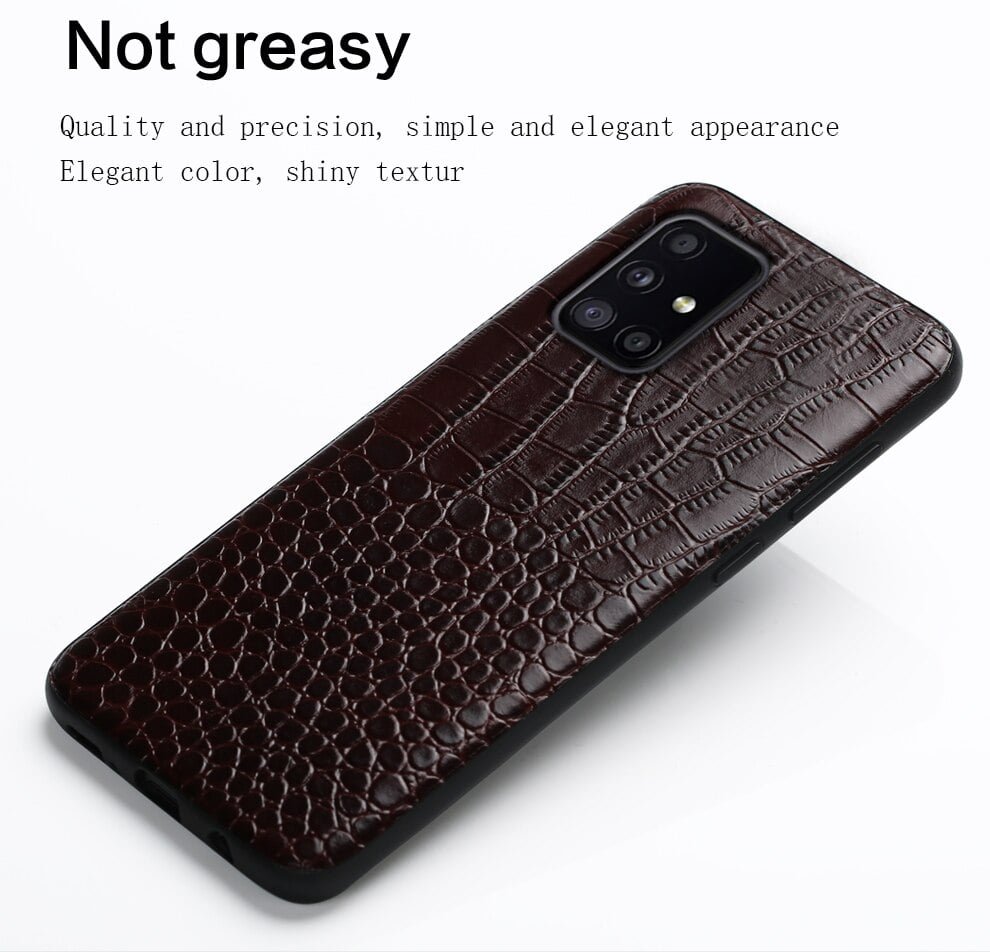 Genuine Leather Cover Case for Samsung Galaxy S A & NOTE Series phones