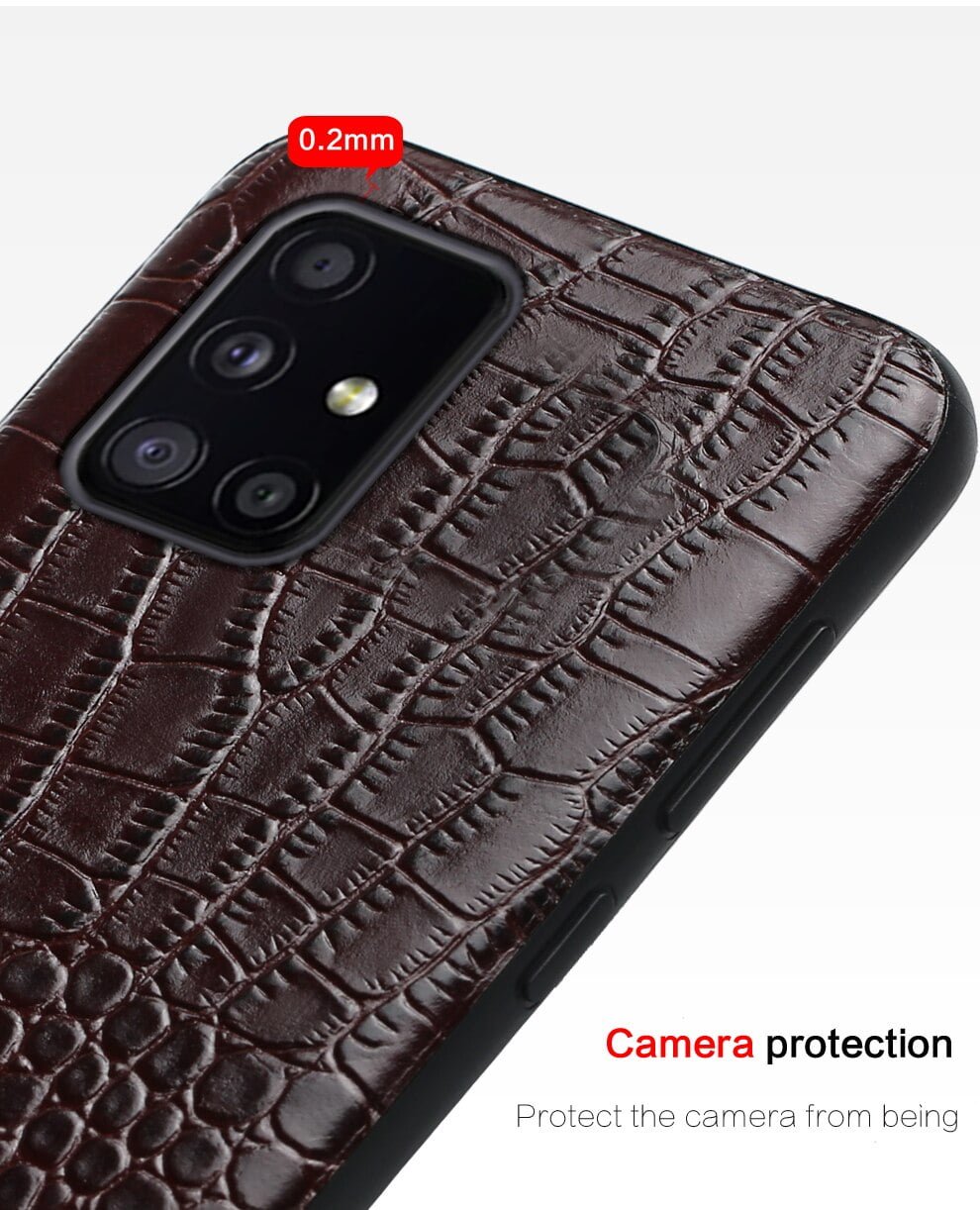 Genuine Leather Cover Case for Samsung Galaxy S A & NOTE Series phones