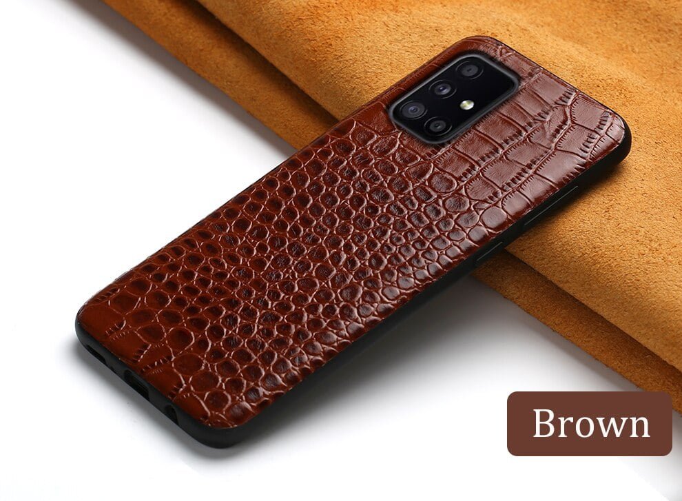 Genuine Leather Cover Case for Samsung Galaxy S A & NOTE Series phones