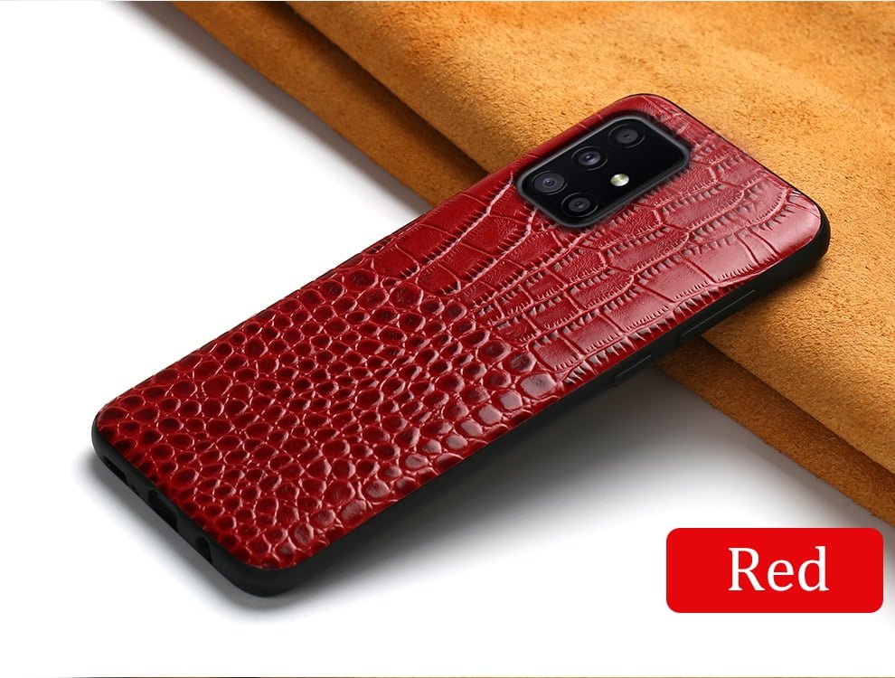 Genuine Leather Cover Case for Samsung Galaxy S A & NOTE Series phones