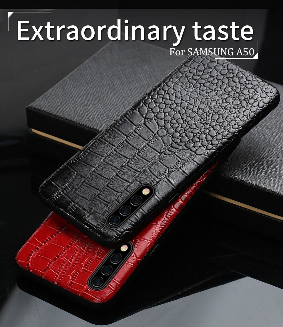 Genuine Leather Cover Case for Samsung Galaxy S A & NOTE Series phones