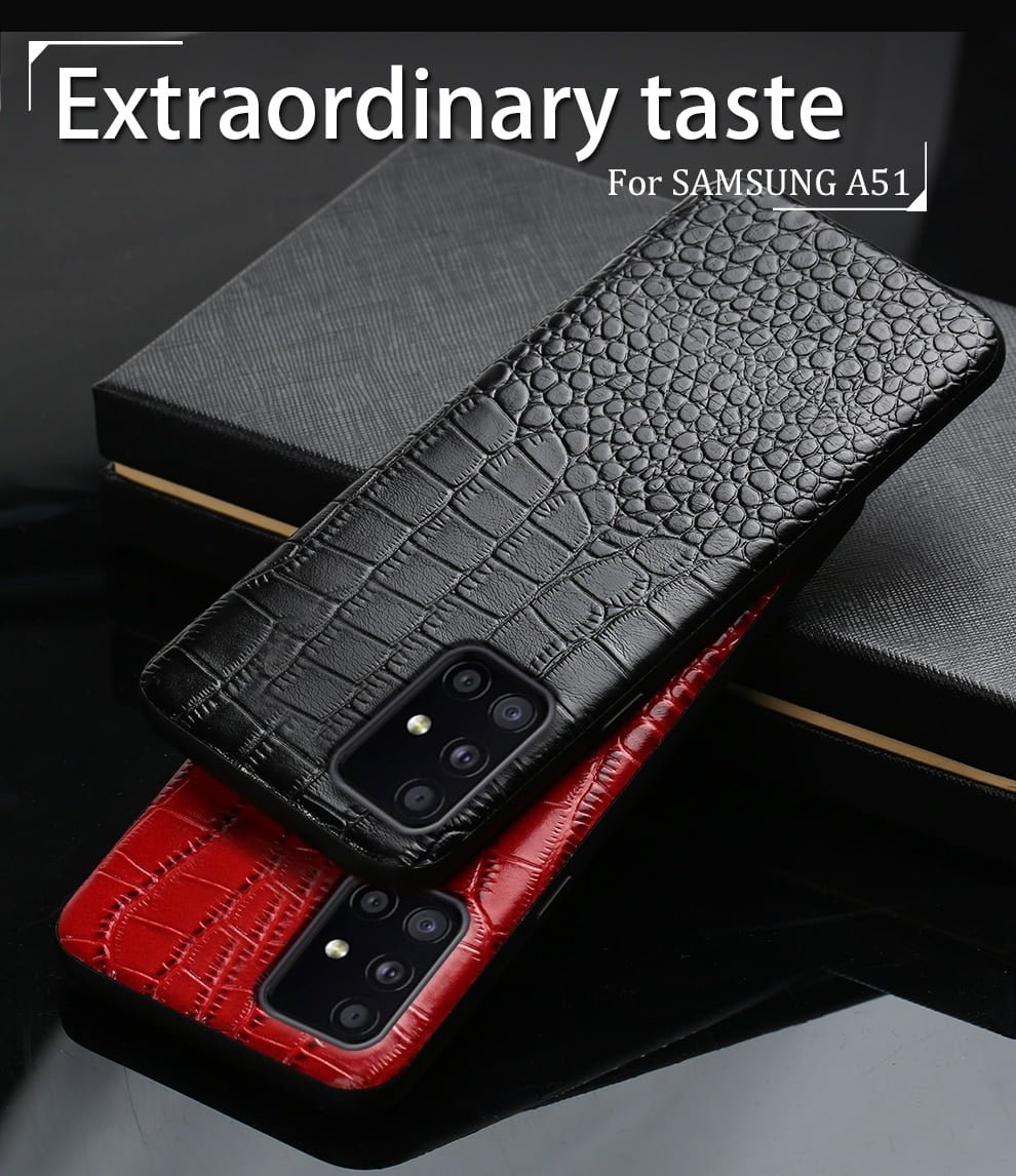 Genuine Leather Cover Case for Samsung Galaxy S A & NOTE Series phones