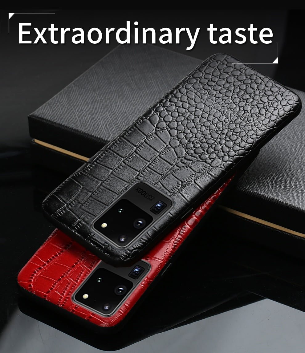 Genuine Leather Cover Case for Samsung Galaxy S A & NOTE Series phones