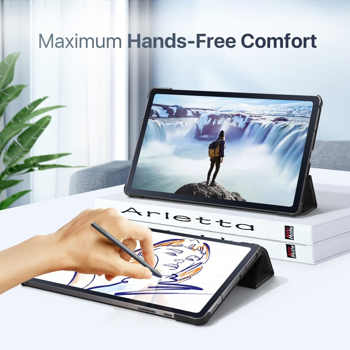 Case for Galaxy Tab S6 Lite 2020,Ultra Slim Lightweight Tri-Fold Cover with Auto-Wake/Sleep & Pen Holder For Galaxy Tab S6 Lite Case for Galaxy Tab S6 Lite 2020,Ultra Slim Lightweight Tri-Fold Cover with Auto-Wake/Sleep & Pen Holder For Galaxy Tab S6 Lite