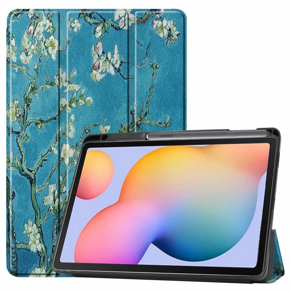 iBuyiWin Soft Silicone Smart Case for Samsung Galaxy Tab S6 Lite 10.4 SM-P610/P615 Tablet Capa Cover With Pencil Holder Funda