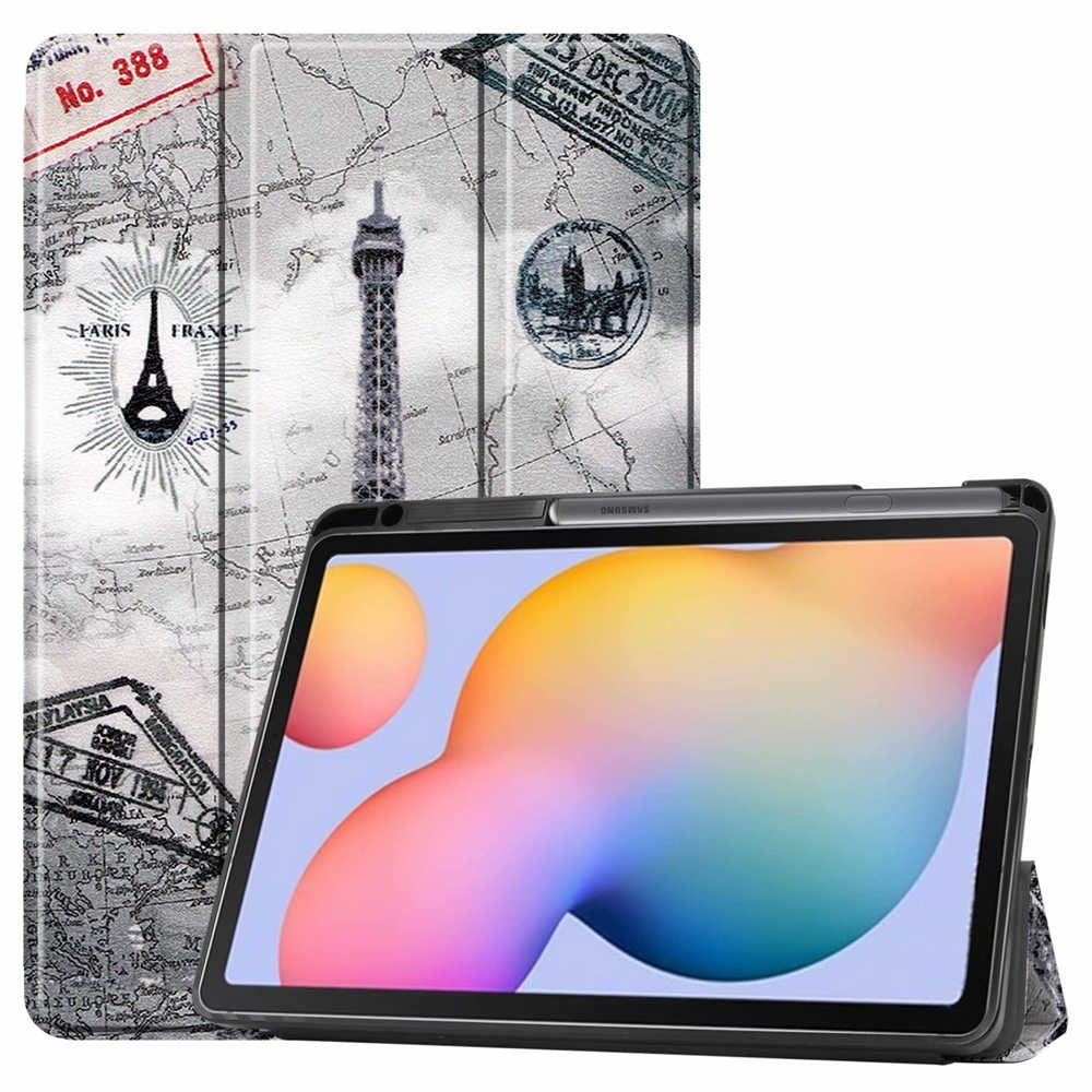 iBuyiWin Soft Silicone Smart Case for Samsung Galaxy Tab S6 Lite 10.4 SM-P610/P615 Tablet Capa Cover With Pencil Holder Funda