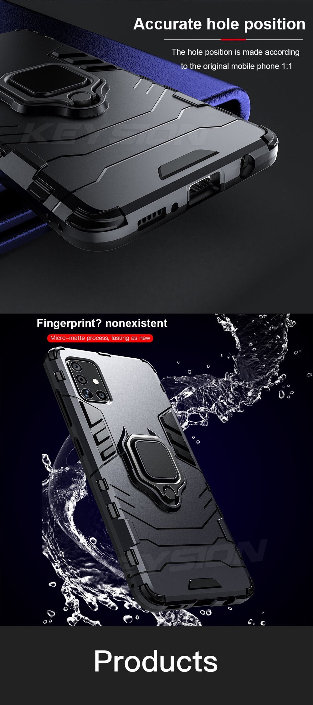 KEYSION Shockproof Case For Samsung A51 A71 A52 A72 A32 A12 M21 M31 A8 2018 Phone Cover for Galaxy S21 Ultra S20 Plus A21S A31