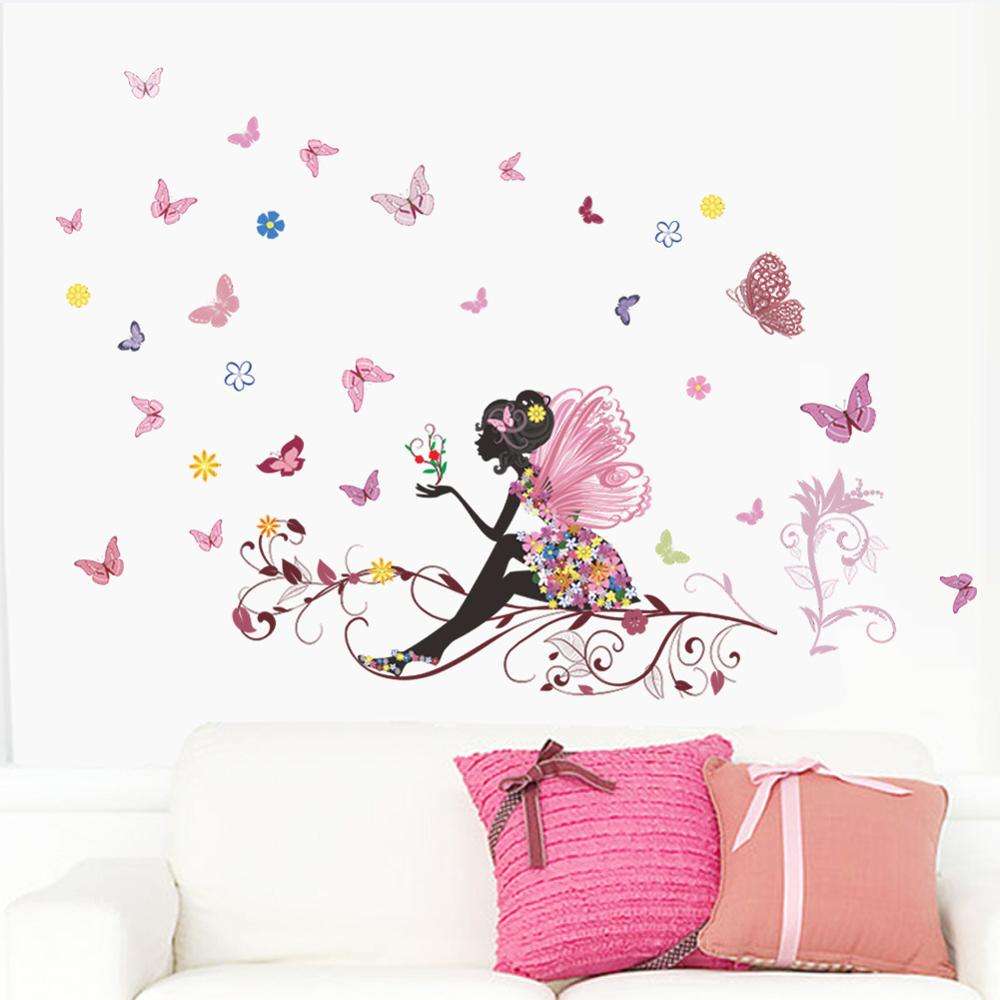 Butterfly Floral Fairy Wall Stickers