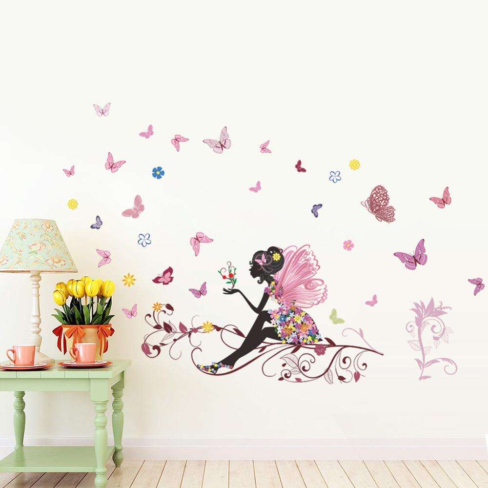Butterfly Floral Fairy Wall Stickers