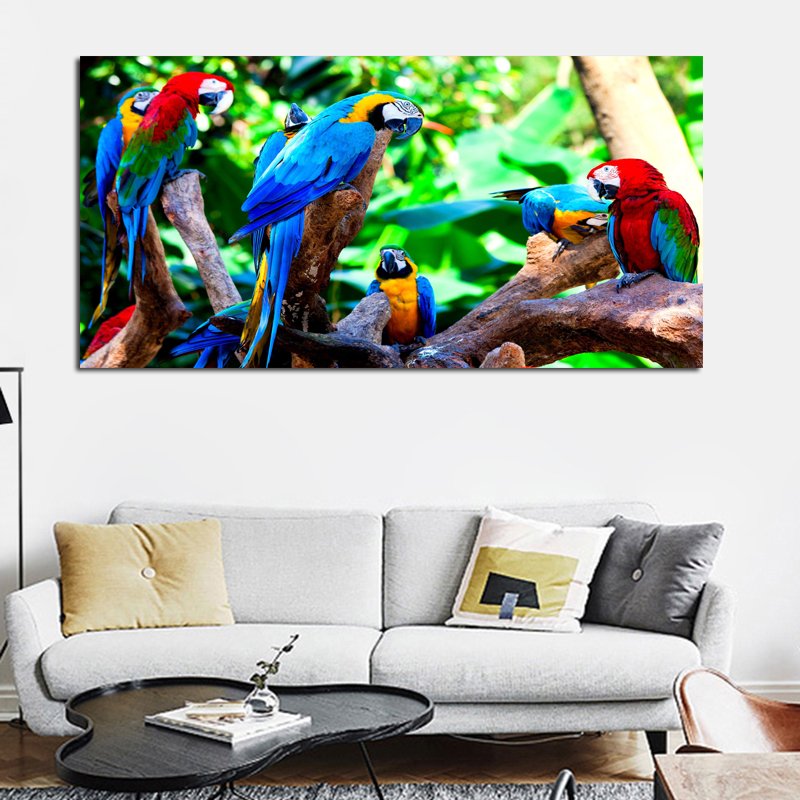 SELFLESSLY Wall Decorative Painting Red Parrots For Living Room Birds Picture Animated Art Poster Print Modular Art Unframed SELFLESSLY Wall Decorative Painting Red Parrots For Living Room Birds Picture Animated Art Poster Print Modular Art Unframed