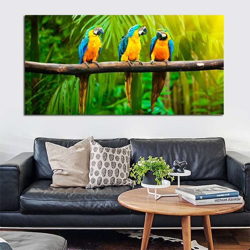 SELFLESSLY Wall Decorative Painting Red Parrots For Living Room Birds Picture Animated Art Poster Print Modular Art Unframed SELFLESSLY Wall Decorative Painting Red Parrots For Living Room Birds Picture Animated Art Poster Print Modular Art Unframed