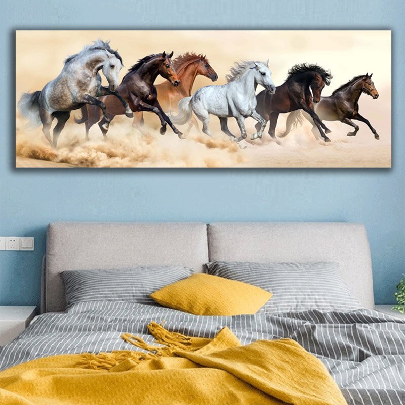 SELFLESSLY Running Horses Wall Art Pictures Living Room Bedroom Colorful Abstract Animal Poster Vintage Home Decor Unframed SELFLESSLY Running Horses Wall Art Pictures Living Room Bedroom Colorful Abstract Animal Poster Vintage Home Decor Unframed