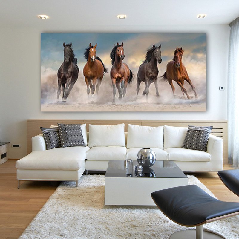 SELFLESSLY Running Horses Wall Art Pictures Living Room Bedroom Colorful Abstract Animal Poster Vintage Home Decor Unframed SELFLESSLY Running Horses Wall Art Pictures Living Room Bedroom Colorful Abstract Animal Poster Vintage Home Decor Unframed