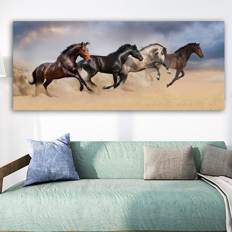 SELFLESSLY Running Horses Wall Art Pictures Living Room Bedroom Colorful Abstract Animal Poster Vintage Home Decor Unframed SELFLESSLY Running Horses Wall Art Pictures Living Room Bedroom Colorful Abstract Animal Poster Vintage Home Decor Unframed