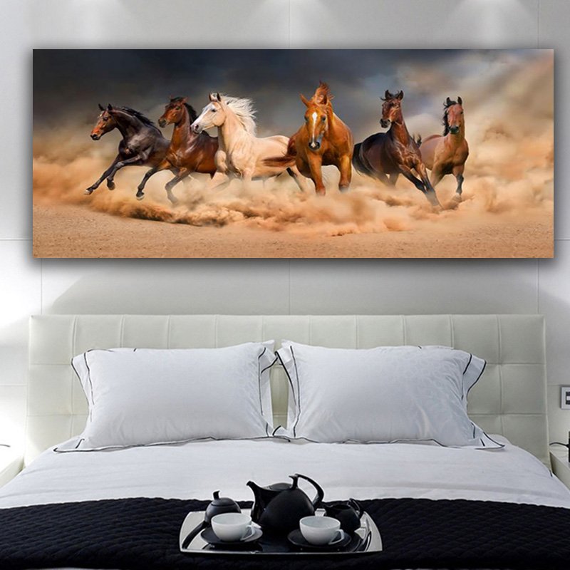 SELFLESSLY Running Horses Wall Art Pictures Living Room Bedroom Colorful Abstract Animal Poster Vintage Home Decor Unframed SELFLESSLY Running Horses Wall Art Pictures Living Room Bedroom Colorful Abstract Animal Poster Vintage Home Decor Unframed