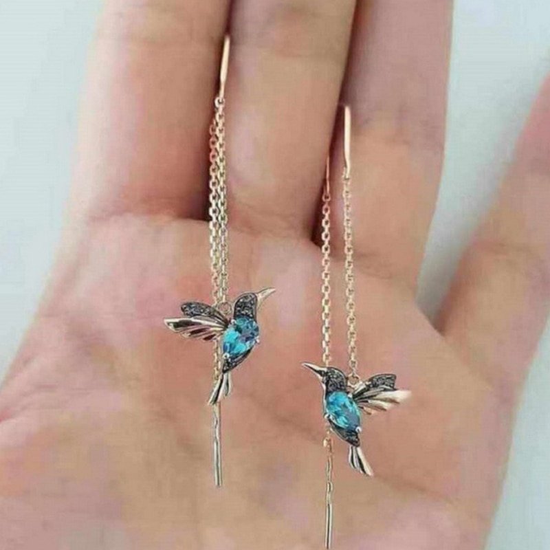 Women's Birds Long Drop Earrings