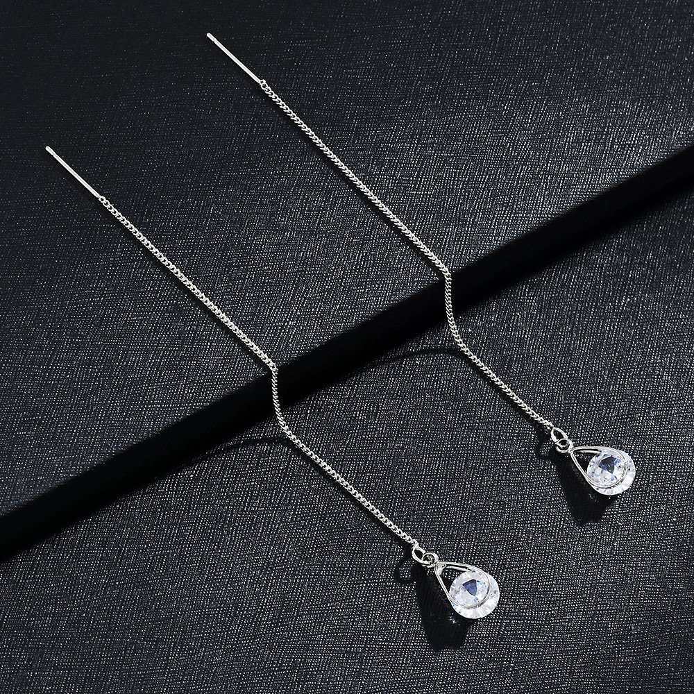 Women's Water Drop Chain Earrings