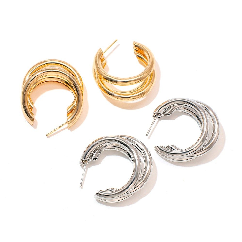 Women's Fashion Round Hoop Earrings