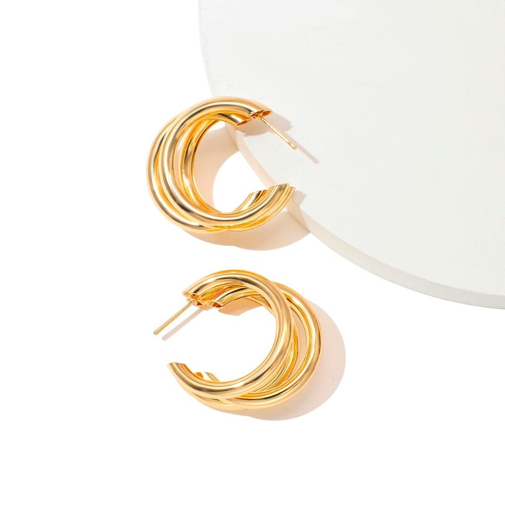 Women's Fashion Round Hoop Earrings