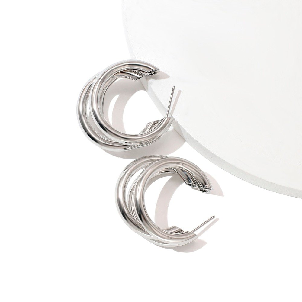 Women's Fashion Round Hoop Earrings