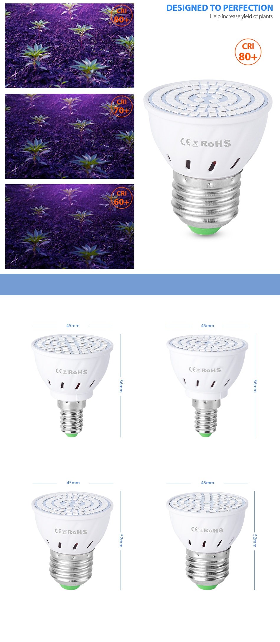 80 LEDs Hydroponic Lamp