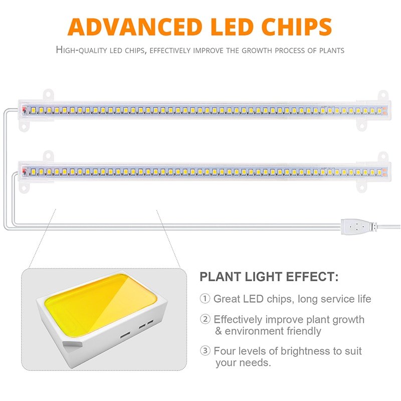 Set of 2 LED Grow Light Strips