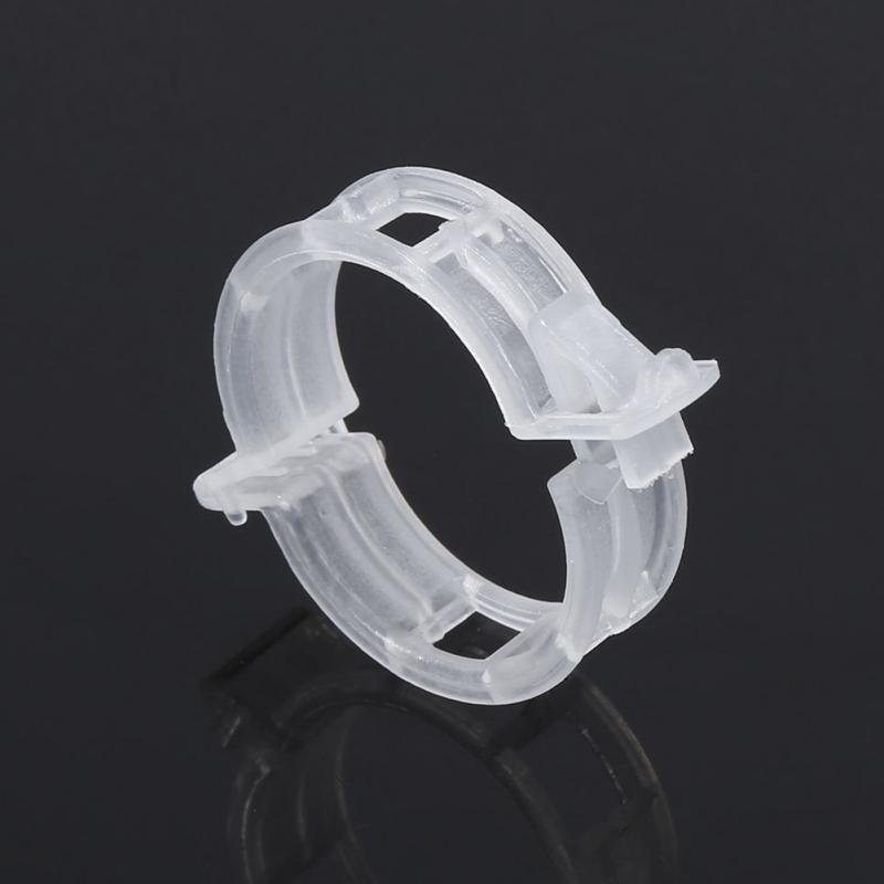 Set of White Plastic Plant Support Clips