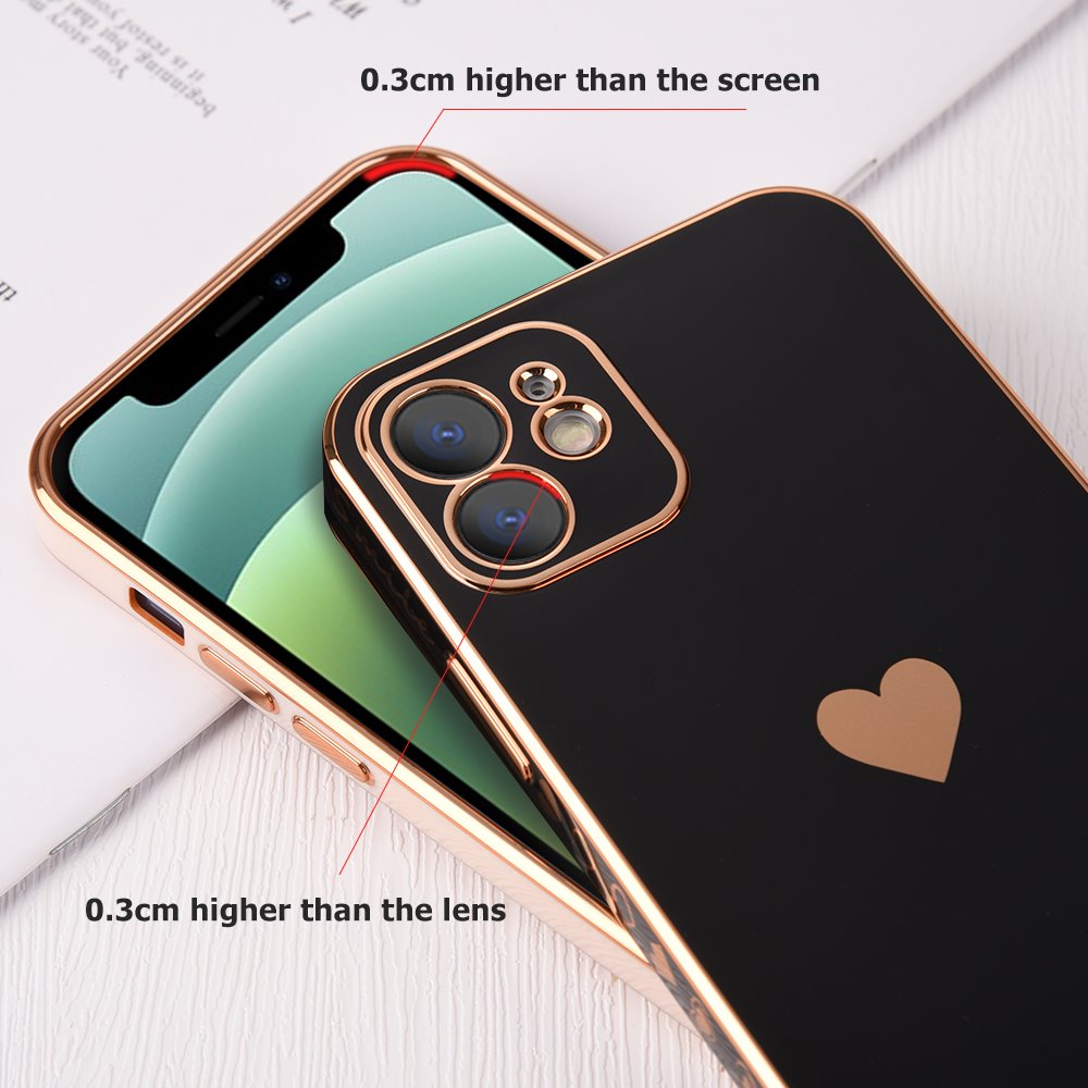 Solid Plating Lens Protection Phone Case For iPhone 12 11 Pro Max X XR XS Max 7 8 6 6s Plus SE 3 2022 13 Pro Max Soft Cover Case