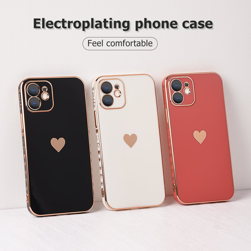 Solid Plating Lens Protection Phone Case For iPhone 12 11 Pro Max X XR XS Max 7 8 6 6s Plus SE 3 2022 13 Pro Max Soft Cover Case