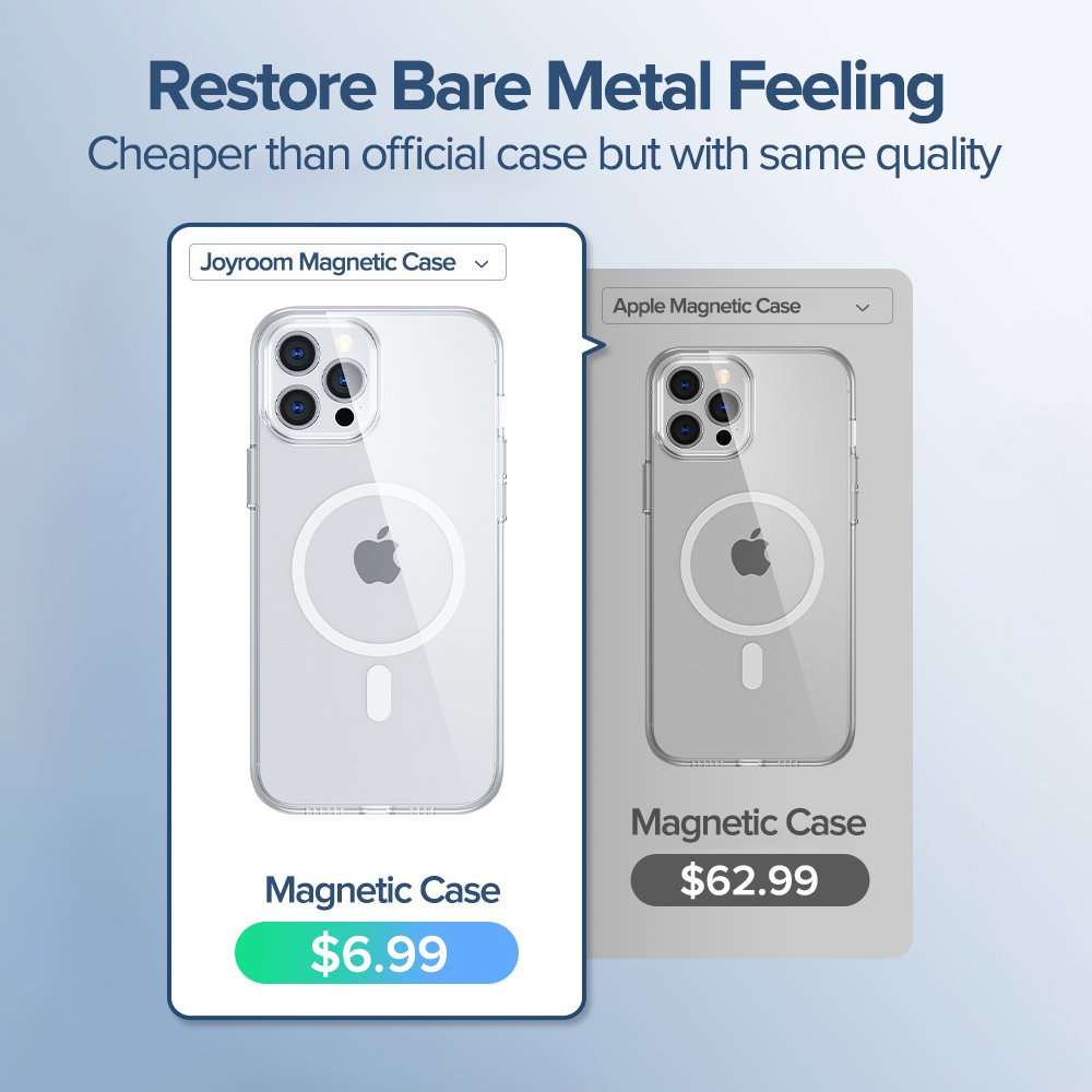 Joyroom Magnetic Case For iPhone 13 12 Pro Max Transparent Cover For iPhone 13 Pro Max Case Wireless Charger Magnet Back Cover Joyroom Magnetic Case For iPhone 13 12 Pro Max Transparent Cover For iPhone 13 Pro Max Case Wireless Charger Magnet Back Cover