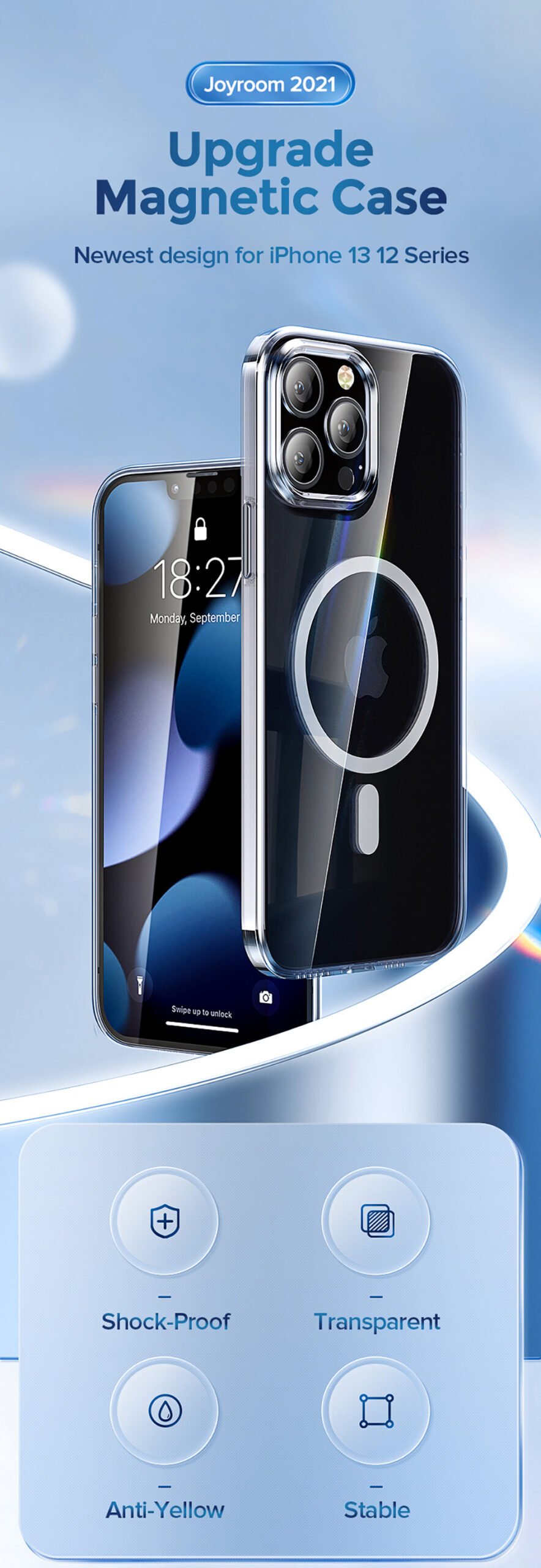 Joyroom Magnetic Case For iPhone 13 12 Pro Max Transparent Cover For iPhone 13 Pro Max Case Wireless Charger Magnet Back Cover Joyroom Magnetic Case For iPhone 13 12 Pro Max Transparent Cover For iPhone 13 Pro Max Case Wireless Charger Magnet Back Cover