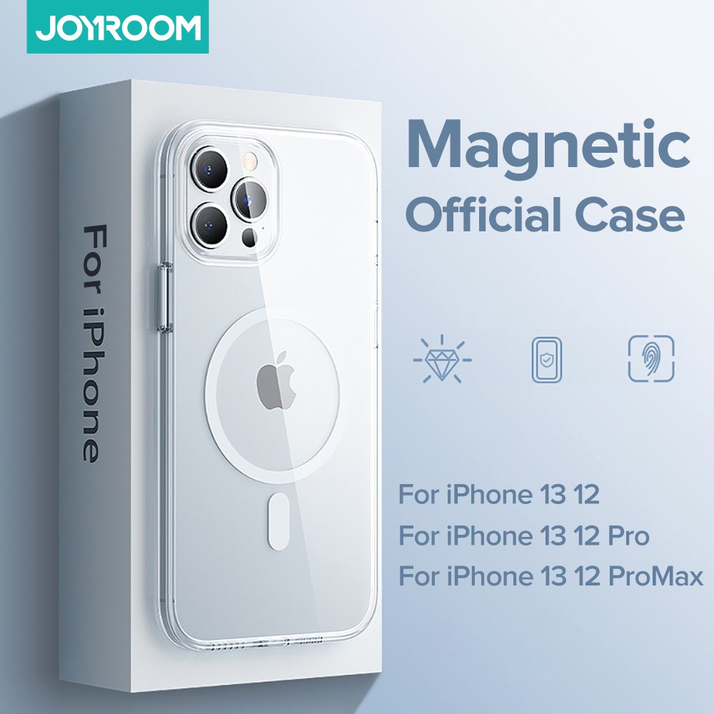 Joyroom Magnetic Case For iPhone 13 12 Pro Max Transparent Cover For iPhone 13 Pro Max Case Wireless Charger Magnet Back Cover Joyroom Magnetic Case For iPhone 13 12 Pro Max Transparent Cover For iPhone 13 Pro Max Case Wireless Charger Magnet Back Cover