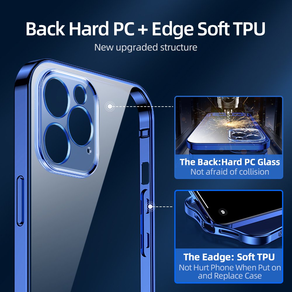 Joyroom Clear Case For iPhone 12 13 Pro Max Back PC+TPU Shockproof Full Lens Protection Cover For iPhone 11 Pro Transparent Case Joyroom Clear Case For iPhone 12 13 Pro Max Back PC+TPU Shockproof Full Lens Protection Cover For iPhone 11 Pro Transparent Case