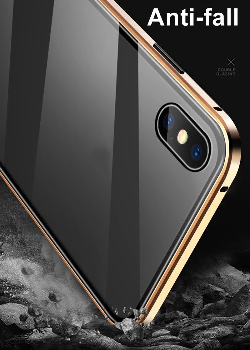 Tongdaytech Privacy Magnetic Case For Iphone XS 13 12 11 Pro MAX XR 6 7 8 Plus Magnet Metal Tempered Glass 360 Protective Cover