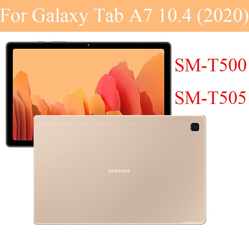 For Samsung Galaxy Tab A7 10.4" 2020 Smart sleep wake Tablet case fundas Tri-fold Bracket protective Cover for SM-T500 SM-T505 For Samsung Galaxy Tab A7 10.4" 2020 Smart sleep wake Tablet case fundas Tri-fold Bracket protective Cover for SM-T500 SM-T505