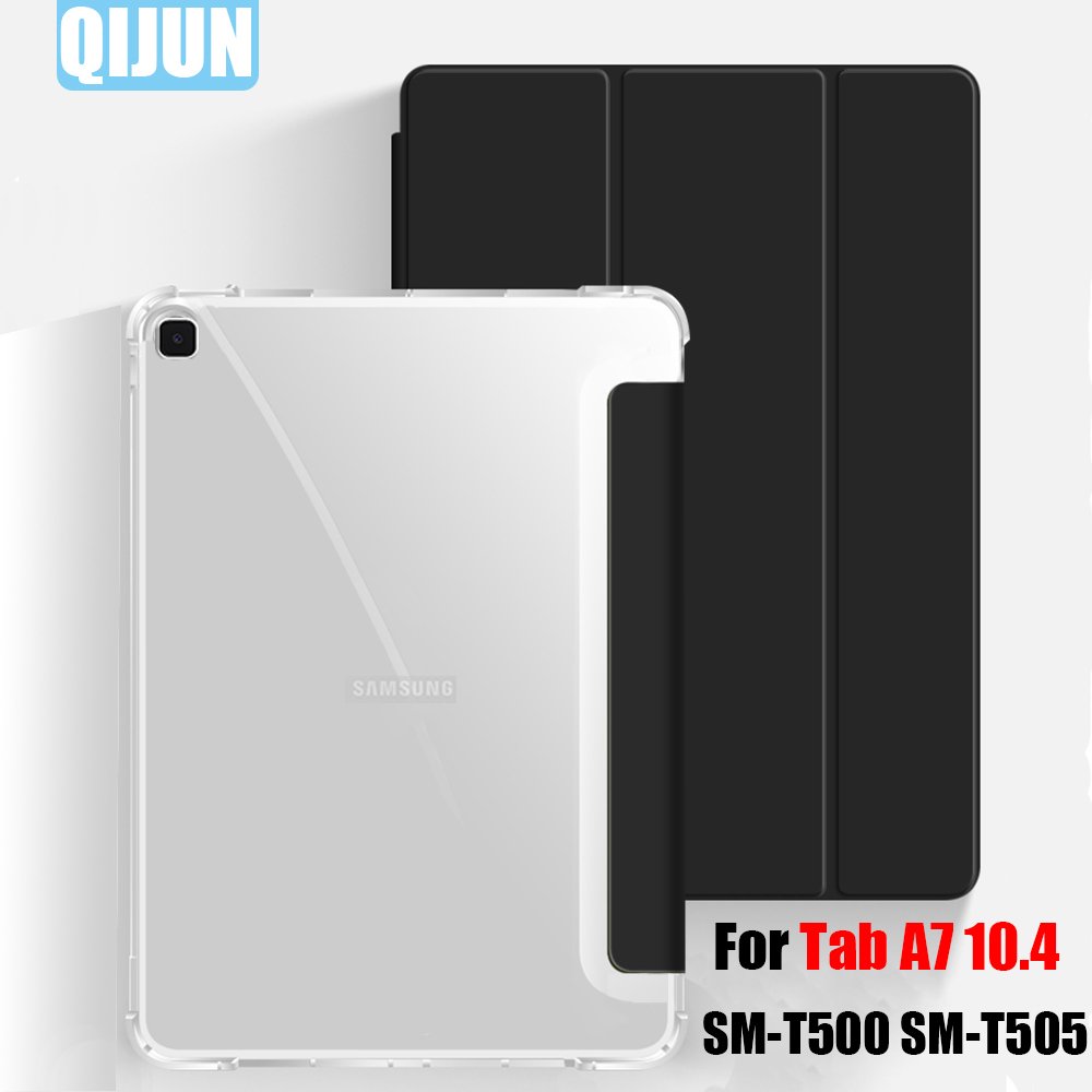 For Samsung Galaxy Tab A7 10.4" 2020 Smart sleep wake Tablet case fundas Tri-fold Bracket protective Cover for SM-T500 SM-T505 For Samsung Galaxy Tab A7 10.4" 2020 Smart sleep wake Tablet case fundas Tri-fold Bracket protective Cover for SM-T500 SM-T505