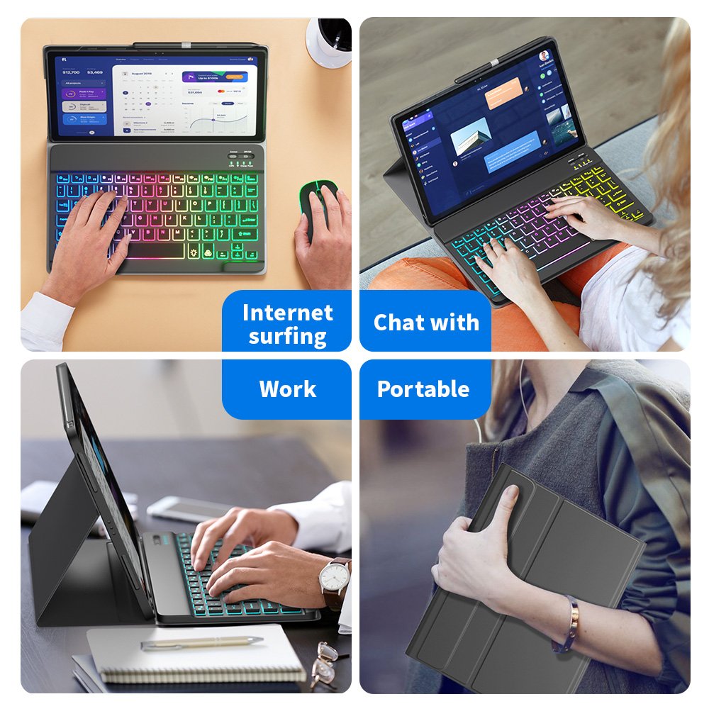 Funda For Samsung Galaxy Tab A7 A8 Case Keyboard For Samsung Tab S6 Lite Case Rainbow Keyboard Mouse For Samsung Tab S7 S8 Case Funda For Samsung Galaxy Tab A7 A8 Case Keyboard For Samsung Tab S6 Lite Case Rainbow Keyboard Mouse For Samsung Tab S7 S8 Case