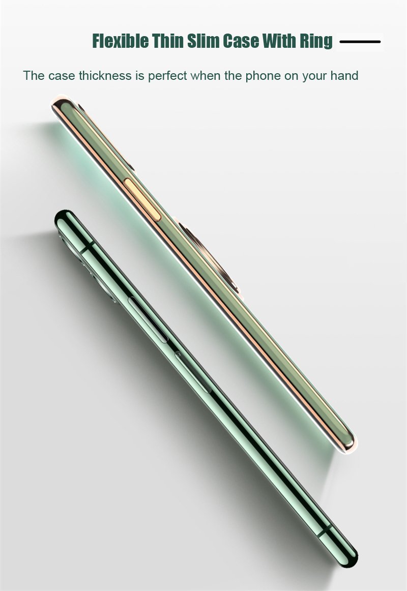 Plating Silicone Case For Samsung Galaxy S21 S20 S22 Ultra FE Plus Note 20 9 10 A52 S10 Plus A53 Shell 5G Cover With Ring Holder