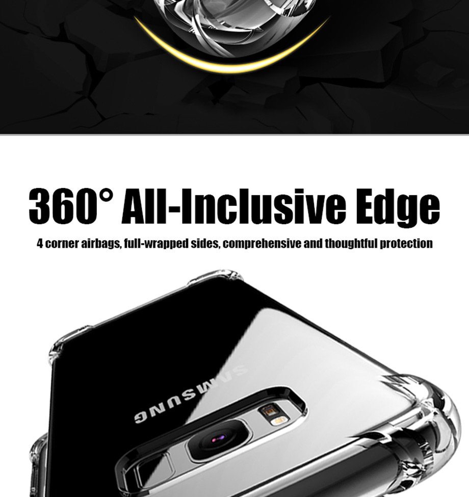 Shockproof Clear Soft Silicone Case For Samsung Galaxy S20 S21 S22 Ultra FE S8 S9 S10 Plus Note 9 10 20 A50 A51 A70 A71 A53 Case