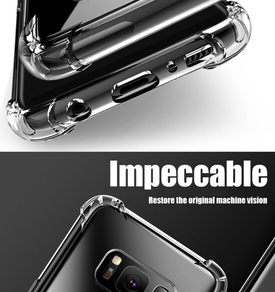 Shockproof Clear Soft Silicone Case For Samsung Galaxy S20 S21 S22 Ultra FE S8 S9 S10 Plus Note 9 10 20 A50 A51 A70 A71 A53 Case