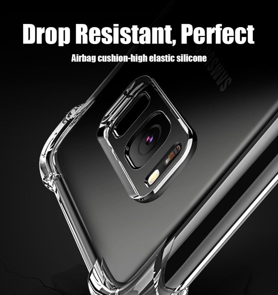 Shockproof Clear Soft Silicone Case For Samsung Galaxy S20 S21 S22 Ultra FE S8 S9 S10 Plus Note 9 10 20 A50 A51 A70 A71 A53 Case