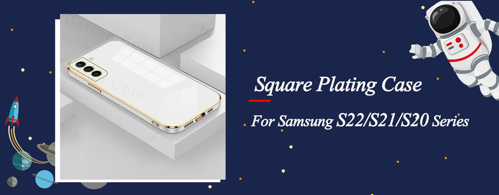 Luxury Plating Square Frame Silicone Transparent Case For Samsung Galaxy S21 FE S21 S22 Ultra S21 Plus Coque Clear Back Cover