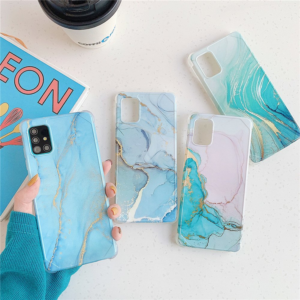 Luxury Marble Case For Samsung Galaxy S20 FE Note 20 Ultra A51 A71 S10 Note 10 Plus A50 A10 A20 S21 S22 Silicon Shockproof Cover