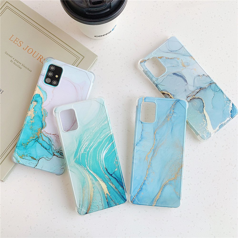 Luxury Marble Case For Samsung Galaxy S20 FE Note 20 Ultra A51 A71 S10 Note 10 Plus A50 A10 A20 S21 S22 Silicon Shockproof Cover